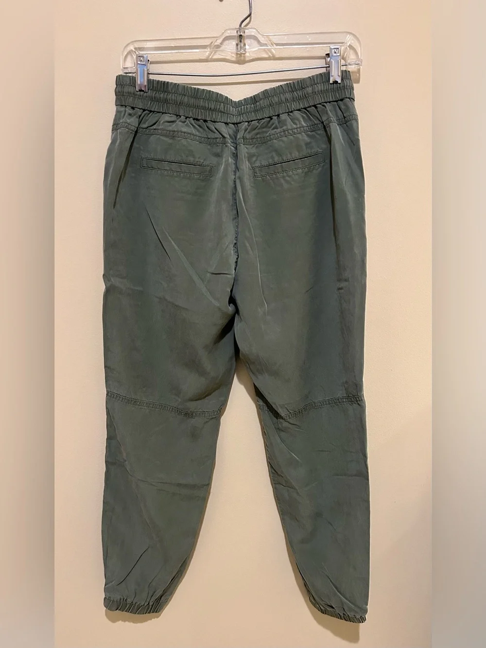 Banana Republic Women’s Olive Green Linen Like Jogger Pants Drawstring Size XS
